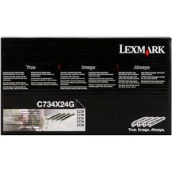 Tambour Lexmark C734X24G - Pack de 4 - Noir et Couleurs 20000 Pages