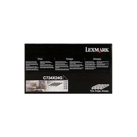 Tambour Lexmark C734X24G - Pack de 4 - Noir et Couleurs 20000 Pages Tambour Lexmark C734X24G - Pack de 4 - Noir et Couleurs 20000 Pages