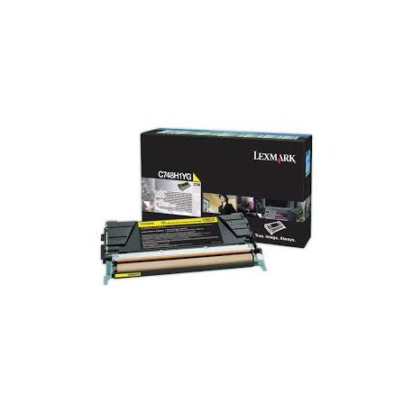 Toner Lexmark C748H1YG Jaune 10000 Pages