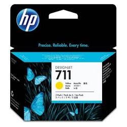 Cartouche Hp N° 711 - Pack de 3 - Jaune 29ML