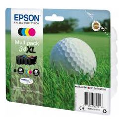 Cartouche Epson 34 XL - Pack de 4 - Noire et Couleurs 10ML