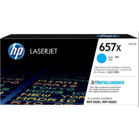 Toner Hp N&deg;657X Cyan 23000 Pages
