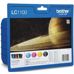 Cartouche Brother LC-1100 - Pack de 4 - Noire et Couleurs 325 Pages