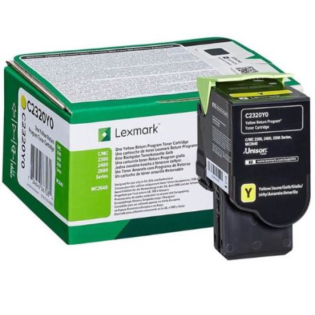 Toner Lexmark C2320 Jaune 1000 Pages Toner Lexmark C2320 Jaune 1000 Pages