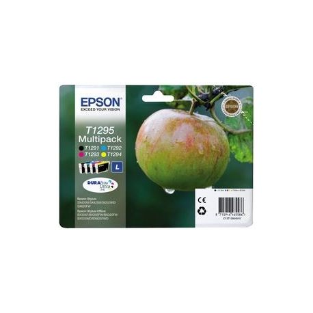 Cartouche Epson T1295 - Pack de 4 - Noire et Couleurs 425 Pages Cartouche Epson T1295 - Pack de 4 - Noire et Couleurs 425 Pages