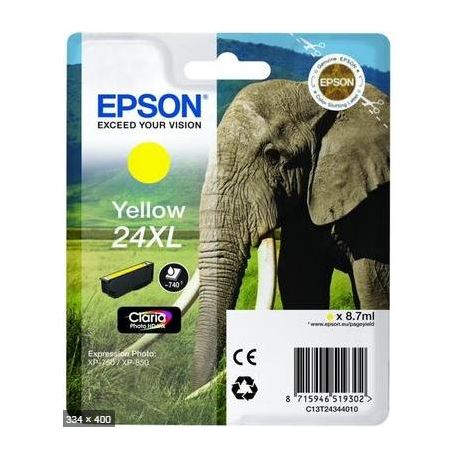 Cartouche Epson 24 XL Jaune 500 Pages Cartouche Epson 24 XL Jaune 500 Pages
