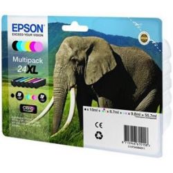 Cartouche Epson 24 XL - Pack de 4 - Noire et Couleurs 9ML