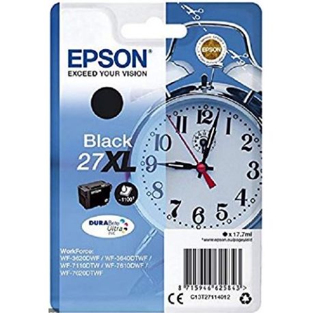 Cartouche Epson 27 XL Noire 1100 Pages Cartouche Epson 27 XL Noire 1100 Pages