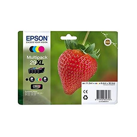 Cartouche Epson 29 XL - Pack de 4 - Noire et Couleurs 450 Pages Cartouche Epson 29 XL - Pack de 4 - Noire et Couleurs 450 Pages