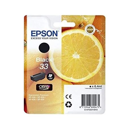 Cartouche Epson 33 Noire 250 Pages Cartouche Epson 33 Noire 250 Pages
