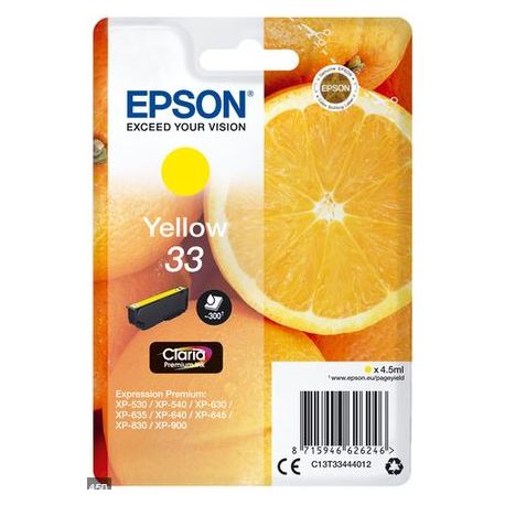 Cartouche Epson 33 Jaune 300 Pages