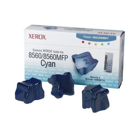 Bâtonnets Xerox 8560 - Pack de 3 - Cyan 3400 Pages Bâtonnets Xerox 8560 - Pack de 3 - Cyan 3400 Pages
