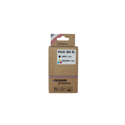 Cartouches Environnementales Hp N°304 XL - N9K07AE / N9K08AE - Noire 22ML et Couleurs 20ML