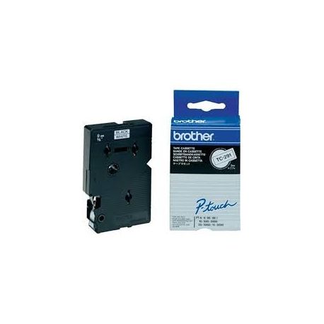 Ruban Brother TC-291 Noir/Blanc 9MM X 7M Ruban Brother TC-291 Noir/Blanc 9MM X 7M