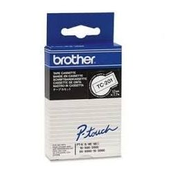 Ruban Brother TC-201 Noir/Blanc 12MM X 7M