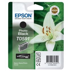 Cartouche Epson T0591 Stylus R2400 Noire 640 Pages