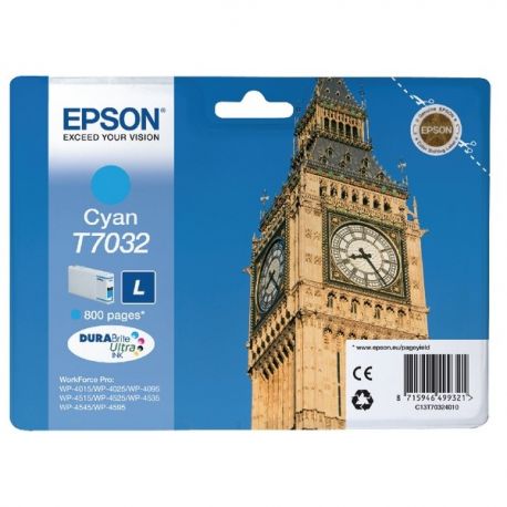 Cartouche Epson T7032 Cyan 9ML Cartouche Epson T7032 Cyan 9ML