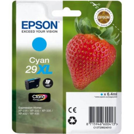 Cartouche Epson 29XL Cyan 450 Pages Cartouche Epson 29XL Cyan 450 Pages