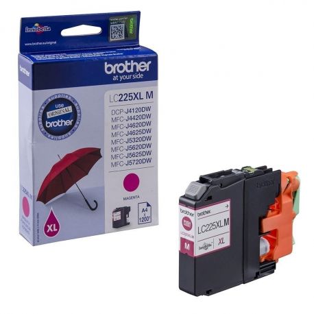 Cartouche Brother LC-225 XL Magenta 1200 Pages Cartouche Brother LC-225 XL Magenta 1200 Pages