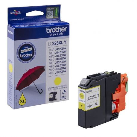 Cartouche Brother LC225 XL Jaune 1200 Pages Cartouche Brother LC225 XL Jaune 1200 Pages