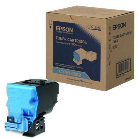 Toner Epson C13S050592 Pour C3900N/CX37 Cyan 6000 Pages