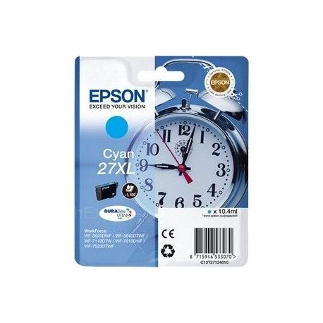 Cartouche Epson 27 XL Cyan 10ML Cartouche Epson 27 XL Cyan 10ML