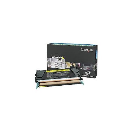 Toner Lexmark C734A1YG Jaune 6000 Pages