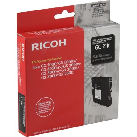 Cartouche Ricoh GC-21K Noire 1500 Pages Cartouche Ricoh GC-21K Noire 1500 Pages