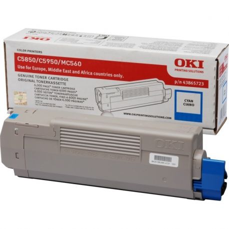 Toner Oki C5850 Cyan 6000 Pages Toner Oki C5850 Cyan 6000 Pages