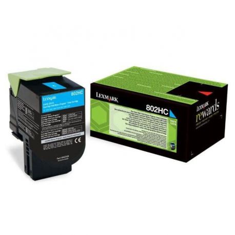 Toner Lexmark 80C2HC0 Pour CX410 Cyan 3000 Pages