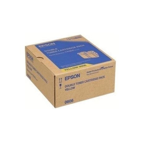 Toner Epson C13S050606 Pour C9300 - Pack de 2 - Jaune 7500 Pages Toner Epson C13S050606 Pour C9300 - Pack de 2 - Jaune 7500 Pages