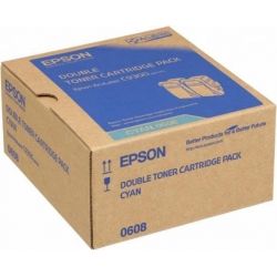 Toner Epson C13S050608 Pour C9300 - Pack de 2 - Cyan 7500 Pages