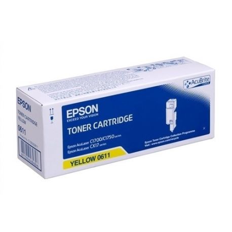 Toner Epson C13S050611 Pour C1700 Jaune 1400 Pages