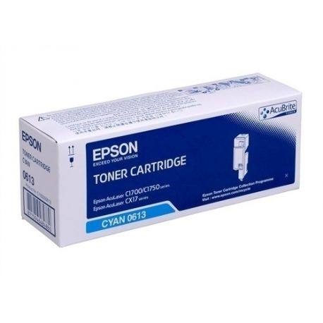 Toner Epson C13S050613 Pour C1700 Cyan 1400 Pages