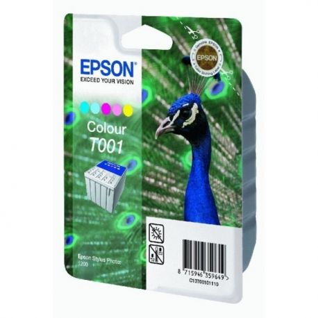 Cartouche Epson T001 STYLUS1200 Couleurs 220 Pages Cartouche Epson T001 STYLUS1200 Couleurs 220 Pages