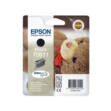 Cartouche Epson T0611 Stylus 3800 Noire 250 Pages Cartouche Epson T0611 Stylus 3800 Noire 250 Pages