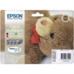 Cartouche Epson T0615 X4 Noire et Couleurs 250 Pages