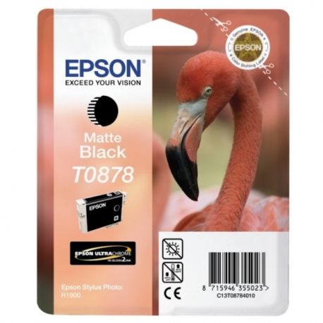 Cartouche Epson T0878 Stylus R1900 Noire Mate 520 Pages Cartouche Epson T0878 Stylus R1900 Noire Mate 520 Pages