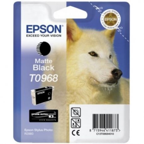 Cartouche Epson T0968 Stylus R2880 Noire Mate 495 Pages Cartouche Epson T0968 Stylus R2880 Noire Mate 495 Pages