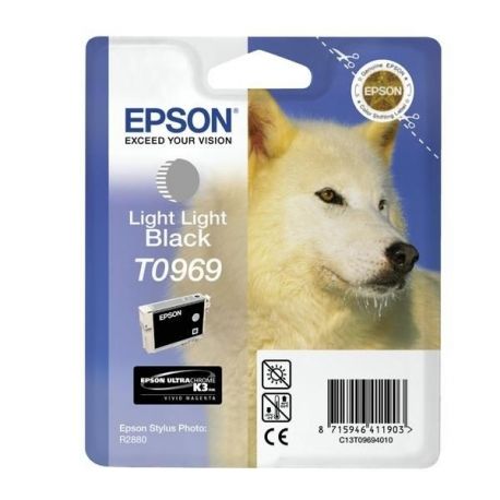 Cartouche Epson T0969 Stylus R2880 Grise Claire 6065 Pages