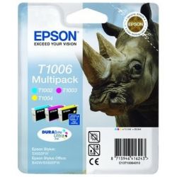 Cartouche Epson T1006 - Pack de 3 - Noire et Couleurs 11ML