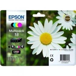 Cartouche Epson 18 Noire + Couleurs 175 Pages