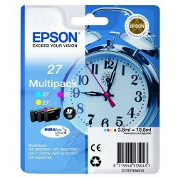 Cartouche Epson 27 - Pack de 3 - Couleurs 10.8ML