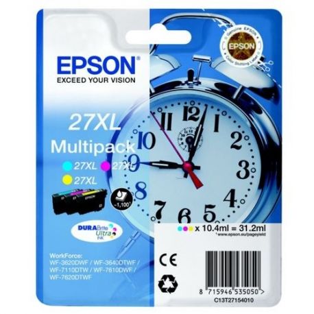 Cartouche Epson 27 XL - Pack de 3 - Couleurs 31.2ML Cartouche Epson 27 XL - Pack de 3 - Couleurs 31.2ML